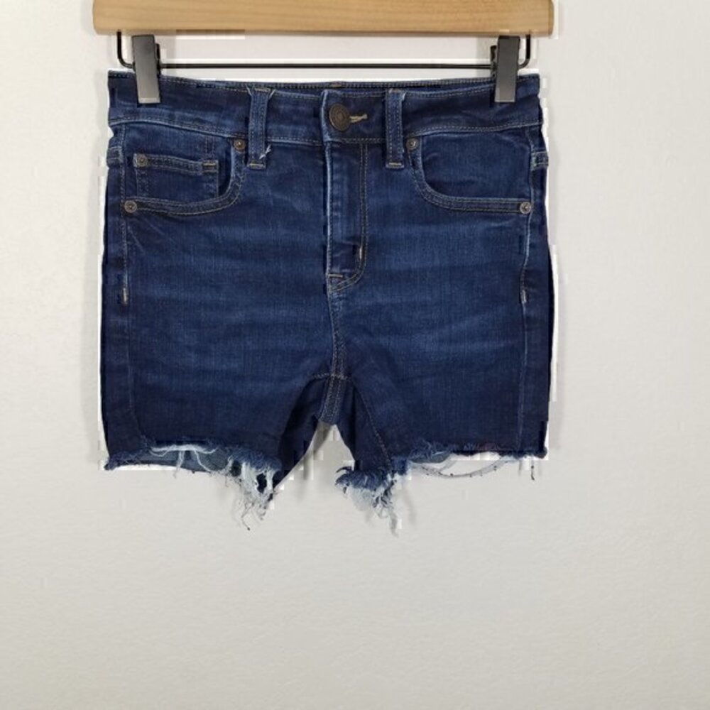 American Eagle Hi-Rise Shortie Jean Shorts Size 0